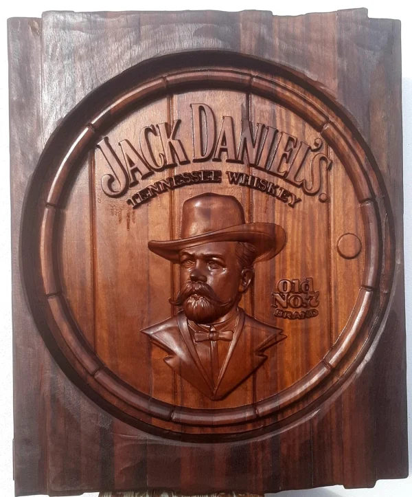 899ac1d4-1b0b-427e-a9d4-119057478b38 Quadro Jack Daniel’s Esculpido em Madeira