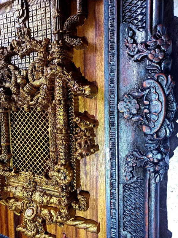 Quadro Janela do Convento de Cristo esculpida em madeira