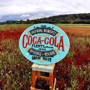 il_300x300.3896264464_l23a Coca-Cola work, carved in wood, vintage style.