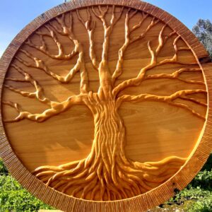 Árvore da Vida – Escultura em Madeira Exótica