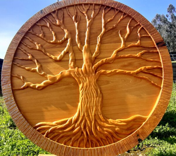 Árvore da Vida – Escultura em Madeira Exótica