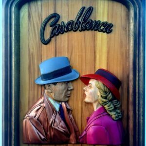 Quadro Casablanca esculpido em madeira