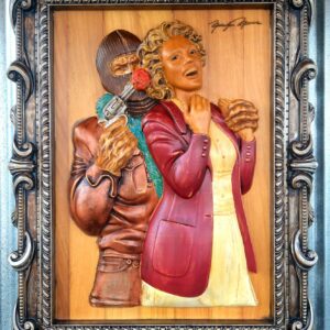 Escultura em Madeira Estilo Marilyn Monroe