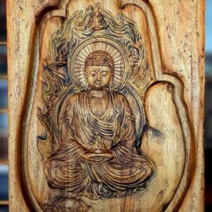 Buddha Siddhartha Gautama em Madeira Exótica