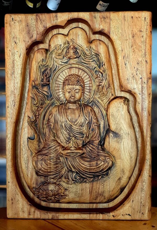 Buddha Siddhartha Gautama em Madeira Exótica