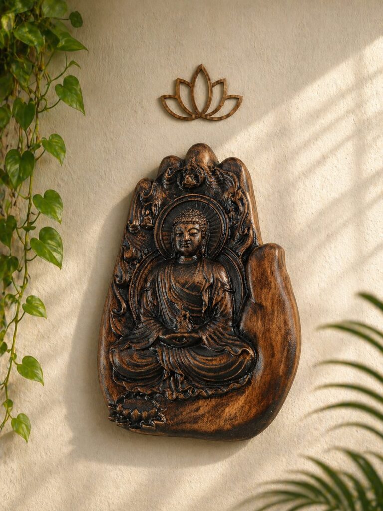 Buddha Siddhartha Gautama em Madeira Exótica