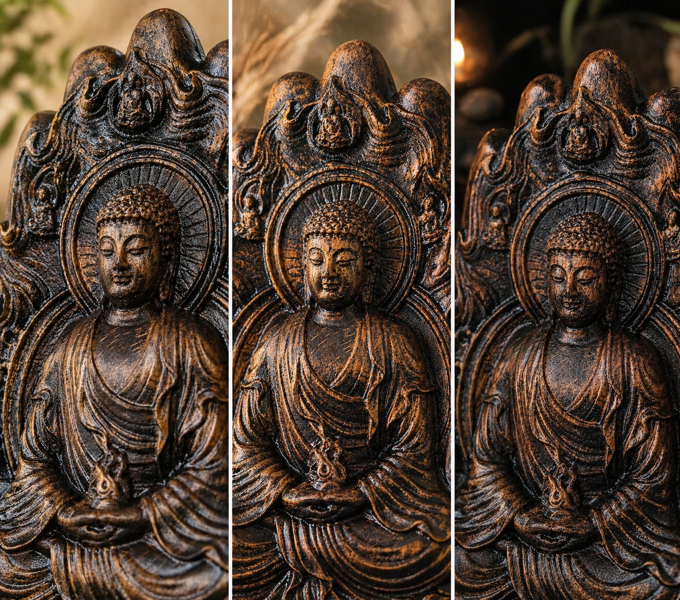 Buddha Siddhartha Gautama em Madeira Exótica - Image 5