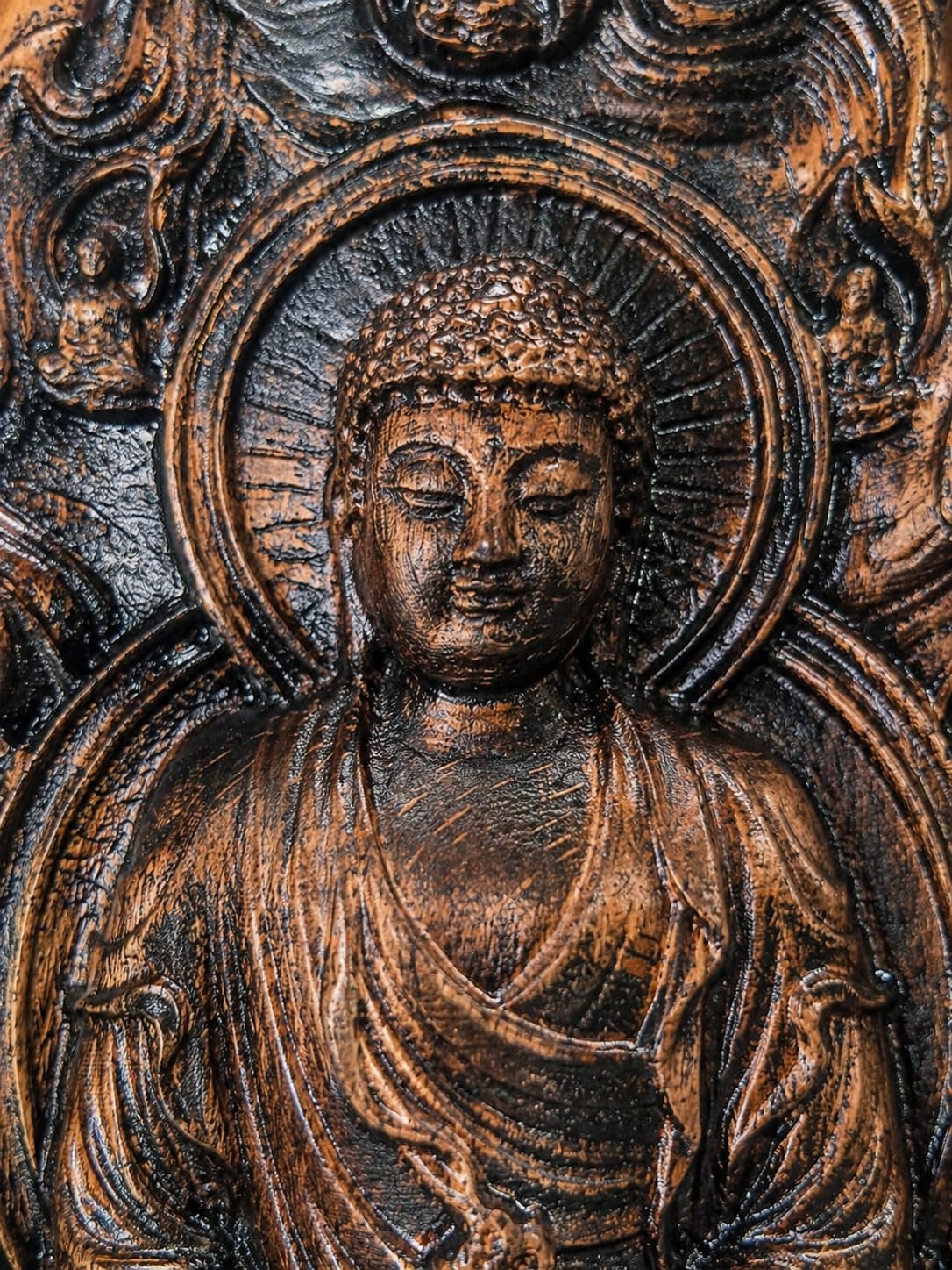 Buddha Siddhartha Gautama em Madeira Exótica - Image 6